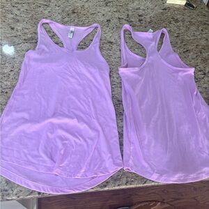 Ideal T Next Level Blank Plain Purple Sleeveless Tank Tops Size Small Lot Of 2